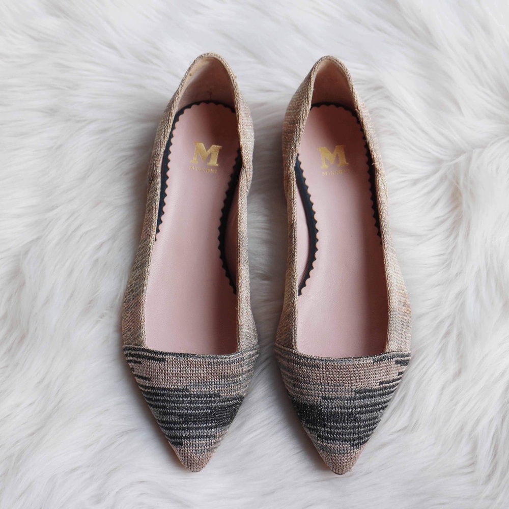 Missoni Metallic Knit Ballerina Flats Shoes✨🥿